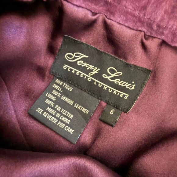 Early 2000s deep purple genuine suede midi skirt - Picture 7 of 7